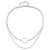 Sterling Silver Rhodium-plated 2 Strand 16in with 2in ext Necklace