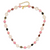 Sterling Silver Gold-plated Multi Stone 20in with 2in ext Necklace