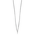 Leslie's Sterling Silver Rh-plated Polished V with 2in ext. Necklace