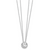 Sterling Silver Rhodium-plated Diamonore Circle Halo 2 Strand Necklace