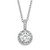 Sterling Silver Rhodium-plated Diamonore Halo 16 in with 2in ext Necklace