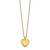 1/20 Gold Filled 16mm Satin and Polished Heart Locket Necklace