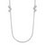 Sterling Silver Rhodium-plated Polished Beaded Necklace