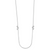 Sterling Silver Rhodium-plated Polished Beaded Necklace