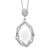 Sterling Silver Rhodium-plated Cubic Zirconia Pendant 18 inch Necklace