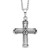 Sentimental Expressions Sterling Silver Rhodium-plated Antiqued Cross Ash Holder 18 Inch Necklace