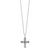 Sentimental Expressions Sterling Silver Rhodium-plated Antiqued Cross Ash Holder 18 Inch Necklace