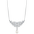 Cheryl M Sterling Silver Rhodium-plated Polished Fancy Freshwater Cultured Pearl and Cubic Zirconia Necklace