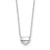 14k White Gold Polished Heart 16.5in Necklace