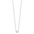 14k White Gold Polished Heart 16.5in Necklace