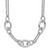Leslie's Sterling Silver Rhodium-plated Fancy Link with 2in ext. Necklace