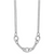 Leslie's Sterling Silver Rhodium-plated Fancy Link with 2in ext. Necklace