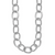 Leslie's Sterling Silver Rhodium-plated Fancy Link with 2in ext. Necklace