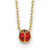 14k Polished Enameled Small Ladybug 16.5in Necklace