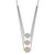 Sterling Silver Gold-plated and Rose-plated Cubic Zirconia with 2in ext Necklace