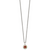 Shey Couture Sterling Silver with 14K Accent 18 Inch Antiqued Checkerboard Round Bezel Garnet Necklace