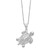 Sterling Silver Rhodium-plated Polished Turtle Ash Holder 18 inch Necklace