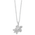 Sterling Silver Rhodium-plated Polished Turtle Ash Holder 18 inch Necklace