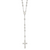 Sterling Silver Polished Rosary 26 inch Necklace