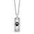 Sentimental Expressions Sterling Silver Rhodium-plated Antiqued Cylinder with Paws Ash Holder 18 Inch Necklace