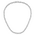 Leslie's Sterling Silver RH-plated Polished and Textured Link Necklace