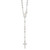 Sterling Silver Polished Bead Rosary 21 inch Necklace