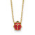 14k Enameled Ladybug 17in with 1in ext. Necklace