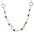 Sterling Silver Antiqued Brown/Green/Yellow Cubic Zirconia 18In. Necklace