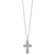 Sentimental Expressions Sterling Silver  Rhodium-plated Antiqued Cross Ash Holder 18 Inch Necklace