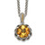 Shey Couture Sterling Silver with 14K Accent 18 Inch Antiqued Round Citrine Necklace