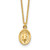 14k Polished Miraculous Medal  17in with 1in ext Necklace