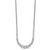 Leslie's Sterling Silver Rhod-pl Textured Link 2 strand with  2in ext Necklace