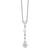 Sterling Silver Polished Fancy Cubic Zirconia Necklace