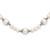Sterling Silver Rhod-plated 6-9mm FW Cultured Pearl 5-station Necklace