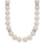Sterling Silver Rhod-plat 9-10mm White Near Round FWC Pearl Cubic Zirconia Necklace