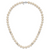 Sterling Silver Rhod-plat 9-10mm White Near Round FWC Pearl Cubic Zirconia Necklace