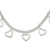 Sterling Silver 7 Dangling Hearts Necklace