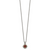 Shey Couture Sterling Silver with 14K Accent 18 Inch Antiqued Cushion Bezel Garnet Necklace