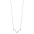 14k White Gold V Necklace