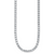 Cheryl M Sterling Silver Rhodium-plated Polished 5.00mm Cubic Zirconia with Safety Clasp Tennis Necklace