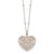 Sterling Silver & Rose-tone Polished Moveable Heart Necklace