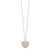 Sterling Silver & Rose-tone Polished Moveable Heart Necklace