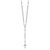 Sterling Silver Rhodium-plated Beaded Rosary Necklace