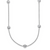 Herco 14K White Gold Diamond Stations 18 inch Necklace