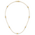 Leslie's 14K with White Rhodium Polished and Beaded Station Necklace