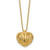 Leslie's 14K Polished / Dia-cut Puffed Heart with 2in ext. Necklace