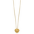 Leslie's 14K Polished / Dia-cut Puffed Heart with 2in ext. Necklace