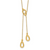 Leslie's 14k Polished Teardrop 16.5in with 1in ext Necklace