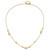 Leslie's 14k Brushed and Polished Beaded 17in with 1in ext Necklace