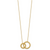 Leslie's 14K Polished/Diamond-cut 2 Circles with 2in ext. Necklace